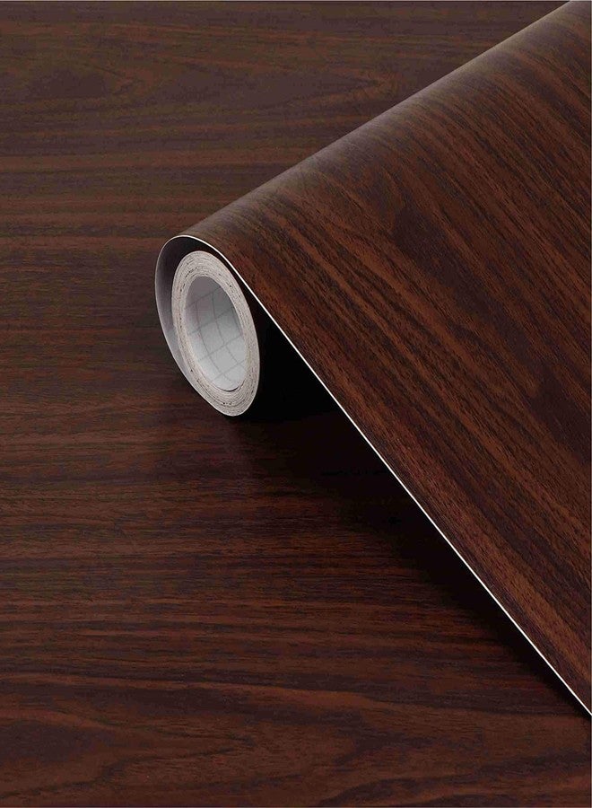 LIVECOOL Wall Stickers Wood Wallpaper DIY PVC Shelf Liner, Furniture, Almirah, Table Top, Wardrobe, Kitchen Cupboard Wooden Door Wardrobe Desktop PVC Wall Papers (24 X 150 Inch, Mahogany Wood) - Image 3